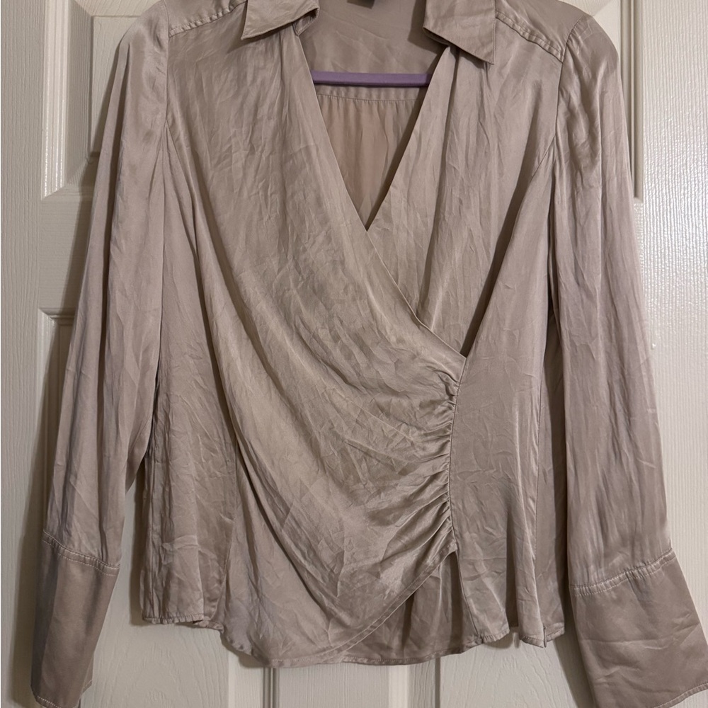 100% Silk Ann Taylor Cream Blouse